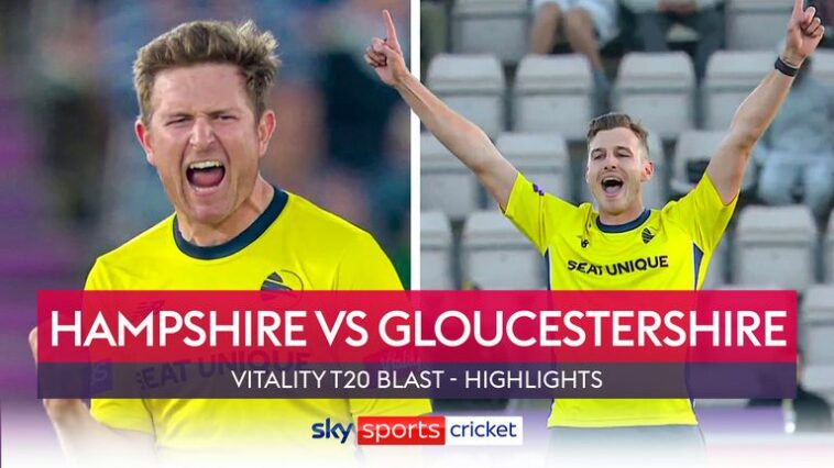 Highlights of the T20 Vitality Blast match between Hampshire Hawks and Gloucestershire.