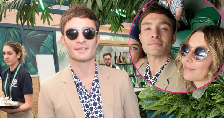 Wimbledon Fun! Ed Westwick Sits Center Court With Ladies of London’s Juliet