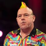 World Matchplay Darts: Peter Wright and Dimitri Van den Bergh both win but Jonny Clayton is dumped out