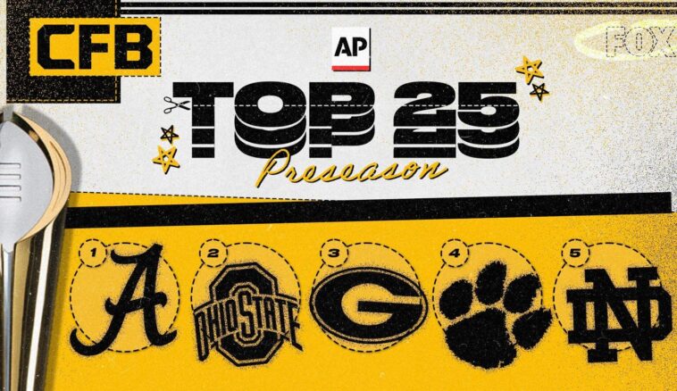 Alabama tops preseason AP Top 25; Ohio State, Georgia next