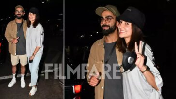 Anushka Sharma and Virat Kohli return in casual attires from their Europe vacation