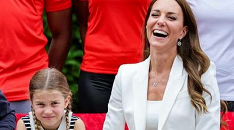 Princess Charlotte, Princess Charlotte news, Princess Charlotte at Commonwealth Games, Princess Charlotte with Kate Middleton and Prince William, indian express news