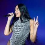 Dua Lipa Hits High Notes in Alaïa Crocodile-print Bodysuit for Sziget Festival Performance