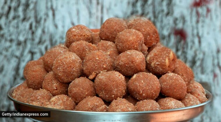 gond ke ladoo, gond ladoo, health benefits of gond ladoo, gond ladoo for new mothers, gond ladoo for health, how to make gond ladoo, gond ladoo recipe, indian express news