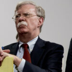 John Bolton is pictured at a meeting.