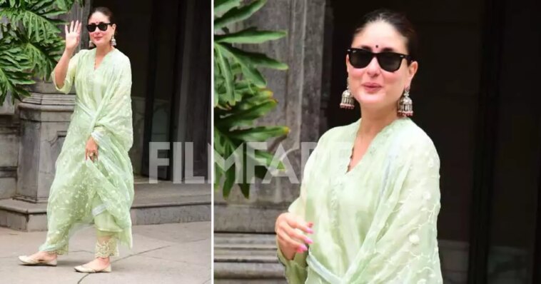 Kareena Kapoor Khan Clicked In An Elegant Ethnic Suit In The City Today