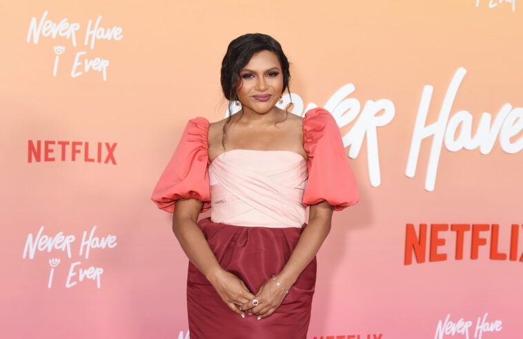 Mindy Kaling Dazzles in Pink Bibhu Mohapatra Dress for ‘Never Have I Ever’ Season Three Premiere