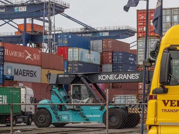 The Dutch port has faced an onslaught of both goods and empty boxes offloaded from other European maritime operations, shipping experts said. (Photo: Bloomberg)