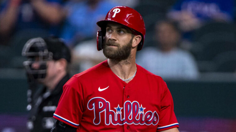 Phillies cutting back on Bryce Harper's throwing program; offseason Tommy John surgery a possibility