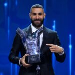 Real Madrid’s Karim Benzema Accepts Men’s Player of the Year at UEFA Awards in Fendi Suit