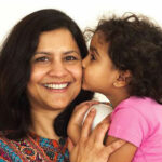 Jaya Iyer, founder of Svaha USA, and daughter Svaha