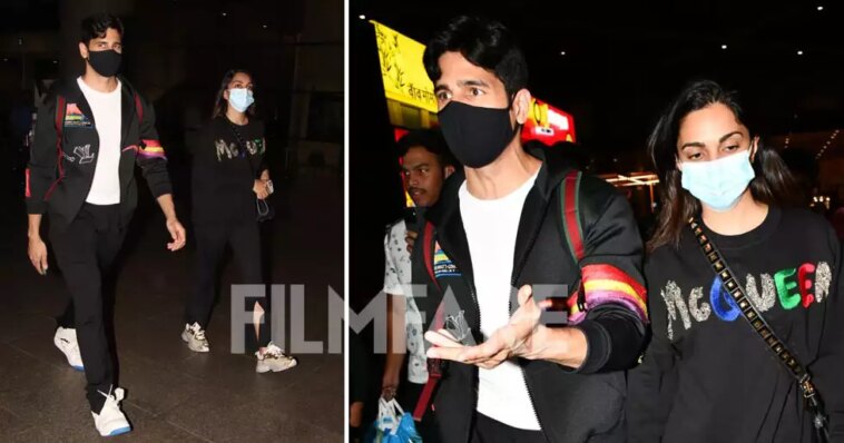 Sidharth Malhotra and Kiara Advani papped at the airport