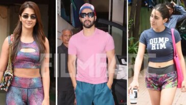 Varun Dhawan, Sara Ali Khan, and others clicked in the city earlier today