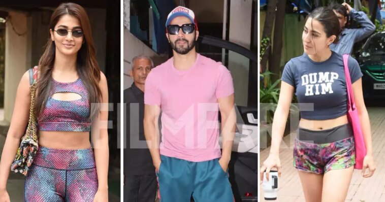 Varun Dhawan, Sara Ali Khan, and others clicked in the city earlier today