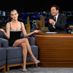 Zoey Deutch Wears Valentino Minidress With Silver Beaded Details on ‘The Tonight Show Starring Jimmy Fallon’