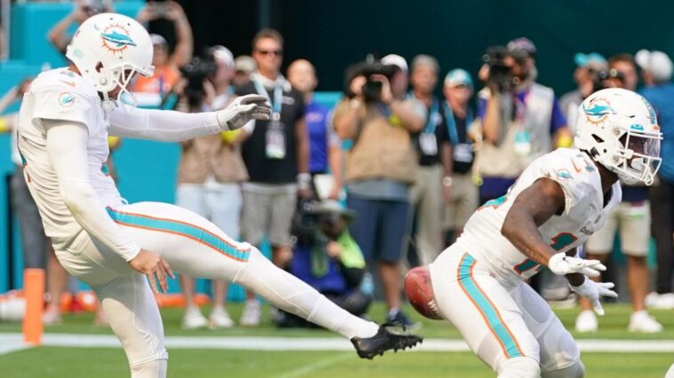 Dolphins ST coordinator gets 'absolutely zero amusement' out of 'butt punt' vs. Bills