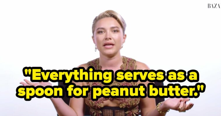 Florence Pugh Eats Carrots And Peanut Butter For Snack, So I Ate Carrots And Peanut Butter For Snack, And It Was Great