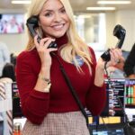 Event: Holly Willoughby (pictured), Amanda Holden and Davina McCall led the stars attending the BGC Partners Charity Day in London on Thursday