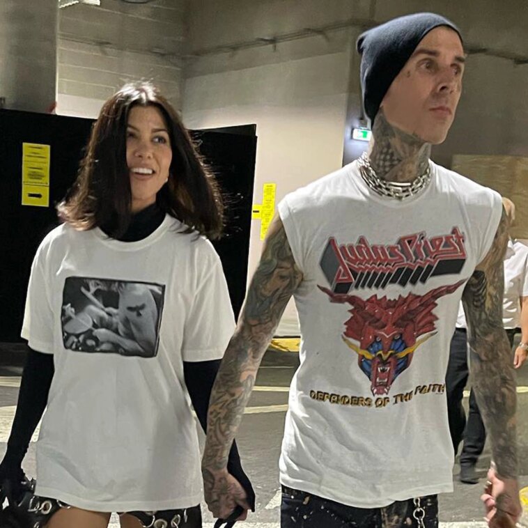 Kourtney Kardashian Joins Travis Barker at Taylor Hawkins Tribute Concert - E! Online