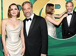 Maude Apatow dons a corset-detailed gown as she joins her dad Judd at HBO's Emmy bash