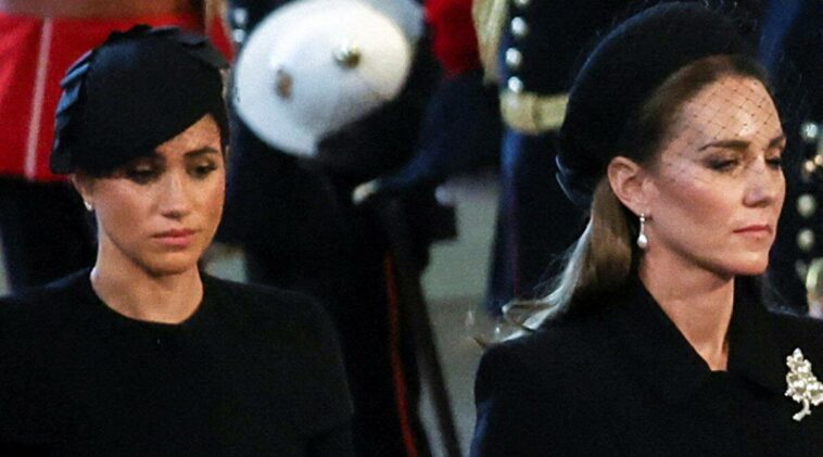 Meghan Markle, Kate Middleton pay tribute to Queen Elizabeth with their jewels at London service