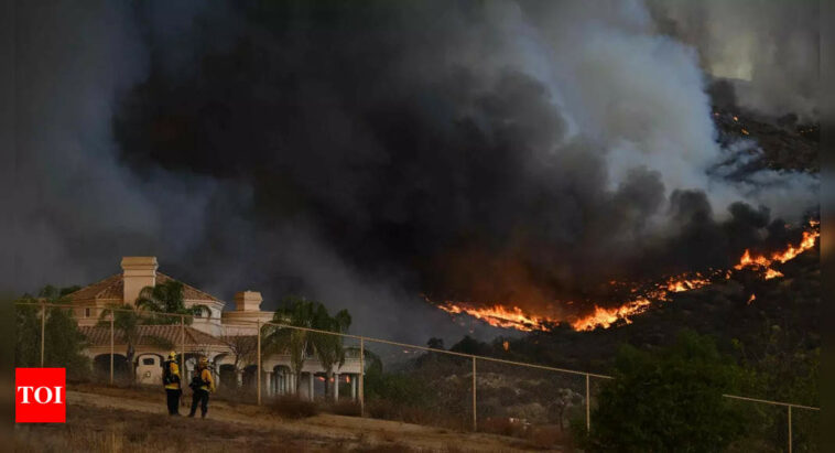 New wildfire spreading in central California mountains