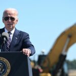 President Joe Biden speaks after groundbreaking for Intel’s $20 billion semiconductor plant