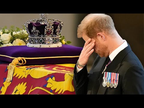 Prince Harry Cries During Queen Elizabeth's Service