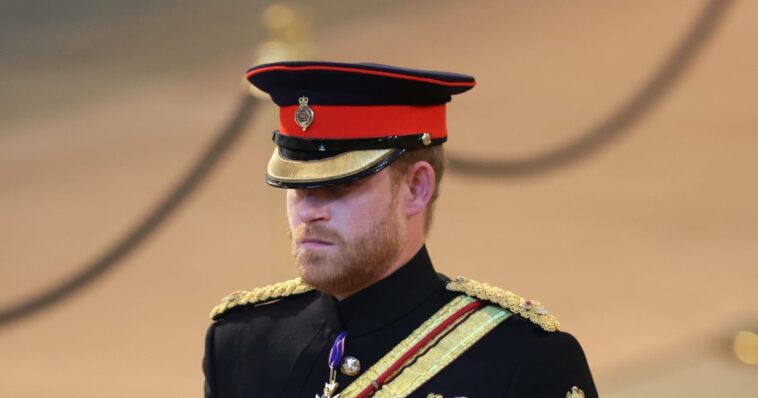 Prince Harry Wears His Military Uniform to the Queen's Vigil Alongside Prince William