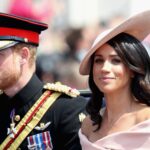 LONDON, ENGLAND - JUNE 09:  Meghan, Duchess of Sussex and Prince Harry, Duke of Sussex during Trooping The Colour on the Mall on June 9, 2018 in London, England. The annual ceremony involving over 1400 guardsmen and cavalry, is believed to have first been performed during the reign of King Charles II. The parade marks the official birthday of the Sovereign, even though the Queen's actual birthday is on April 21st. .  (Photo by Chris Jackson/Getty Images)