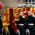 Queen Elizabeth's coffin arrives in Edinburgh as mourners line streets