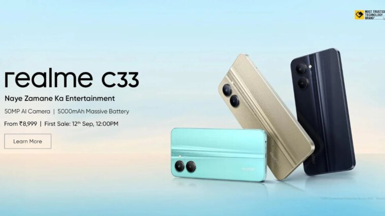 Realme C33 With 50-Megapixel Rear Camera, 5,000mAh Battery Launched in India: Price, Specifiations