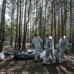 Russia accuses Ukraine of LYING about mass graves found in liberated city of Izyum 