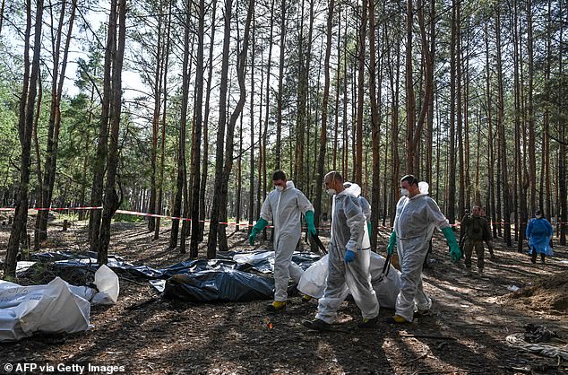 Russia accuses Ukraine of LYING about mass graves found in liberated city of Izyum 