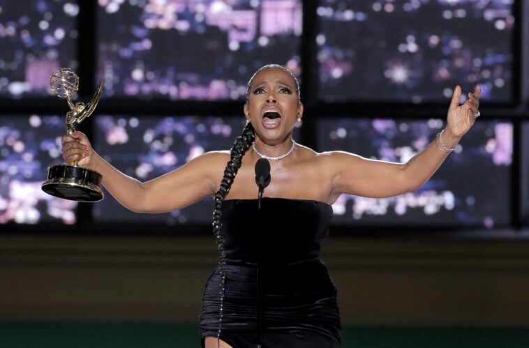 LOS ANGELES, CALIFORNIA - SEPTEMBER 12: 74th ANNUAL PRIMETIME EMMY AWARDS -- Pictured: Sheryl Lee Ralph accepts the Outstanding Supporting Actress in a Comedy Series award for