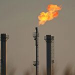 A flare stack burns at the natural gas storage facility operated by Astora GmbH & Co KG, one of the largest in Western Europe and formerly controlled by Gazprom Germania GmbH, in Rehden, Germany, on Tuesday, Aug. 23, 2022. The former Gazprom unit, now named SEFE Securing Energy for Europe GmbH, and Uniper SE -- both the recipients of German government bailouts -- are seeking 92% of the relief from a levy to share the burden of higher gas prices with consumers, according to a person familiar with the situation. Photographer: Krisztian Bocsi/Bloomberg via Getty Images