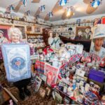 Royal super fan Margaret Tyler at home with her collection