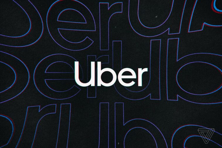 The Uber logo against a dark background.