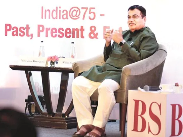 Nitin Gadkari, minister for road transport & highways, at a conclave organised by Business Standard in New Delhi