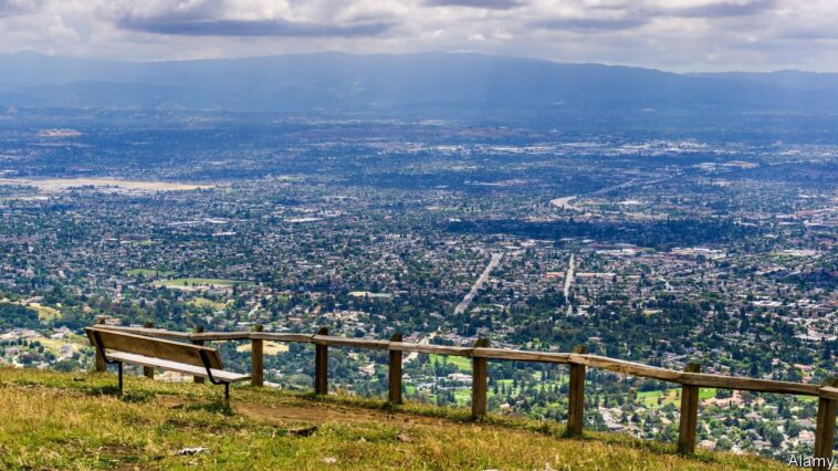 TAGMNB Vista point overlooking San Jose, the heart of Silicon Valley; south San Francisco bay area, California