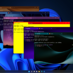 A screenshot of different themes and colors for the Windows Terminal