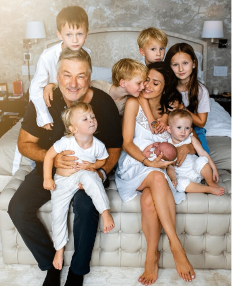 A Family Portrait Of Hilaria And Alec Baldwin's Seven Children