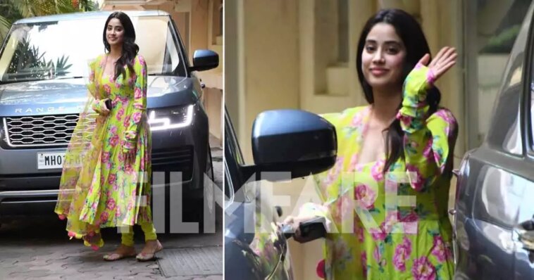 Janhvi Kapoor looks beautiful in traditionals as she steps out