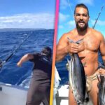 Jason Momoa Exposes His BUTT During Fishing Trip!