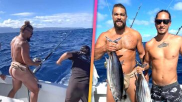 Jason Momoa Exposes His BUTT During Fishing Trip!