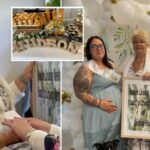 Kirri Ord, 29, was celebrating her baby shower last Sunday with her loved ones at seven months pregnant