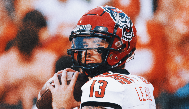 NC State QB Devin Leary to miss remainder of season with pec injury