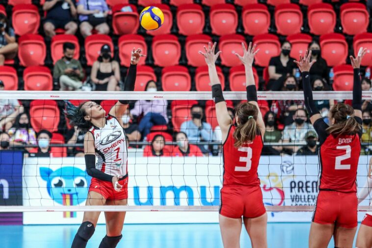 Mylene Paat leads Chery Tiggo to another win in PVL Reinforced Conference. –PVL PHOTO