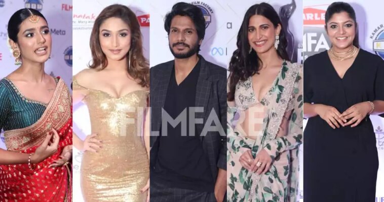 Parle Filmfare Awards South 2022 with Kamar Film Factory: Sudeep Krishnan and others arrive in style