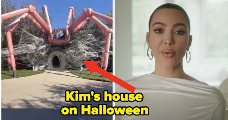 These 24 Halloween + Christmas Decorations From Kim Kardashian's House Are Very Divisive, So I'm Curious What You Think Of Them